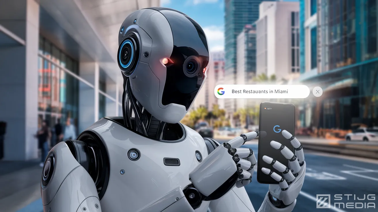 AI and local SEO visualization showing search engine evolution